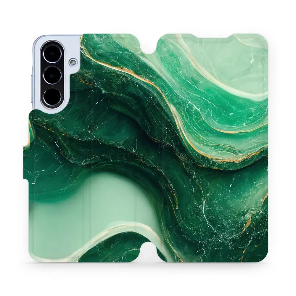 Flipové pouzdro Mobiwear - Samsung Galaxy A56 5G - VP38S Zelený mramor