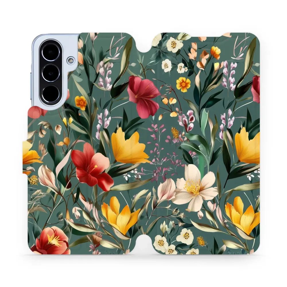 Flipové pouzdro Mobiwear - Samsung Galaxy A56 5G - VP71S Na zelené louce