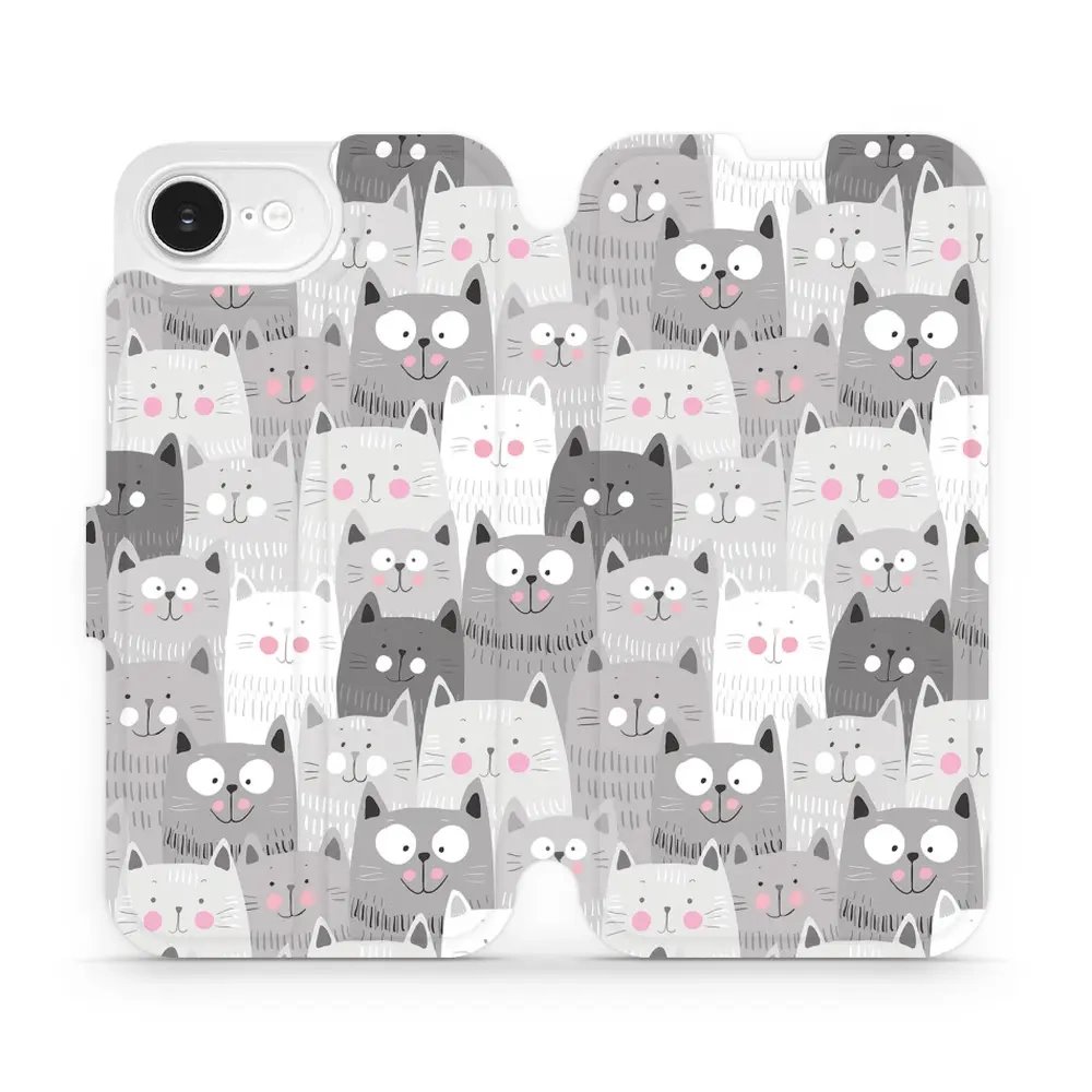 Flipové pouzdro Mobiwear - Apple iPhone 16e / iPhone 17e - M099P Kočičky