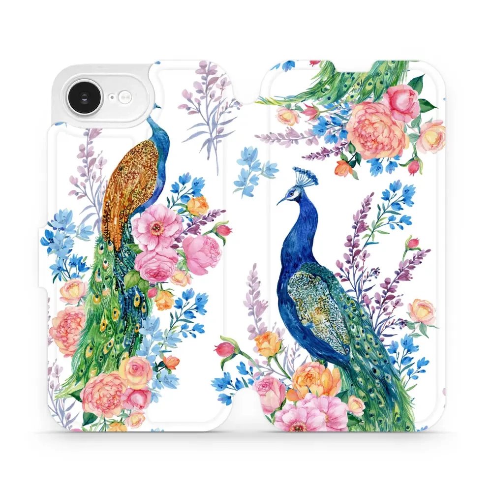 Flipové pouzdro Mobiwear - Apple iPhone 16e / iPhone 17e - MX08S Pávi