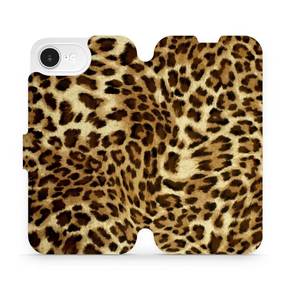 Flipové pouzdro Mobiwear - Apple iPhone 16e / iPhone 17e - VA33P Leopardí vzor