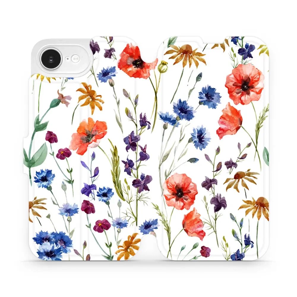 Flipové pouzdro Mobiwear - Apple iPhone 16e / iPhone 17e - MP04S Luční kvítí