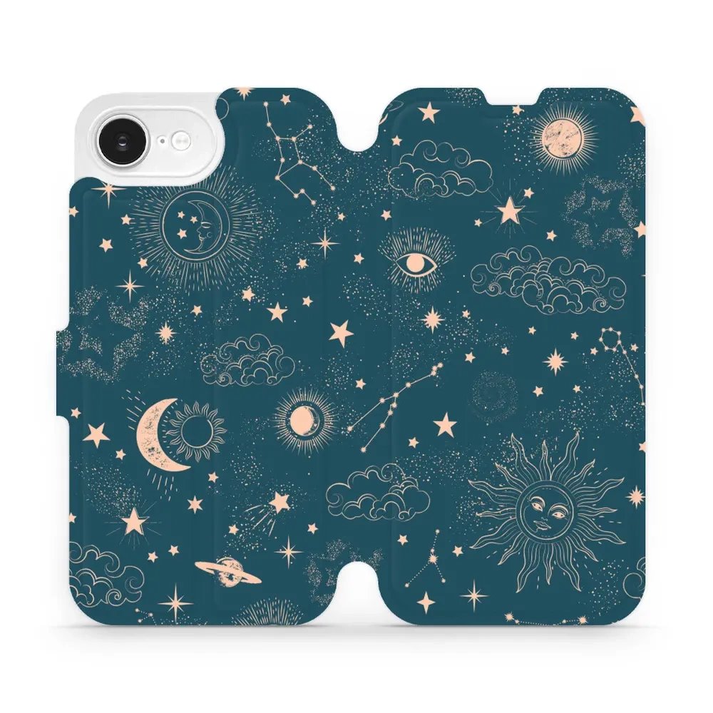 Flipové pouzdro Mobiwear - Apple iPhone 16e / iPhone 17e - VP14S Magický vesmír