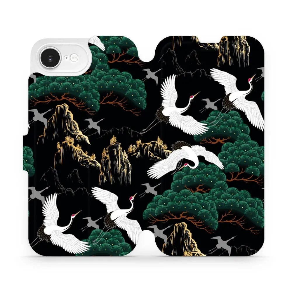 Flipové pouzdro Mobiwear - Apple iPhone 16e / iPhone 17e - VP16S Jeřábi