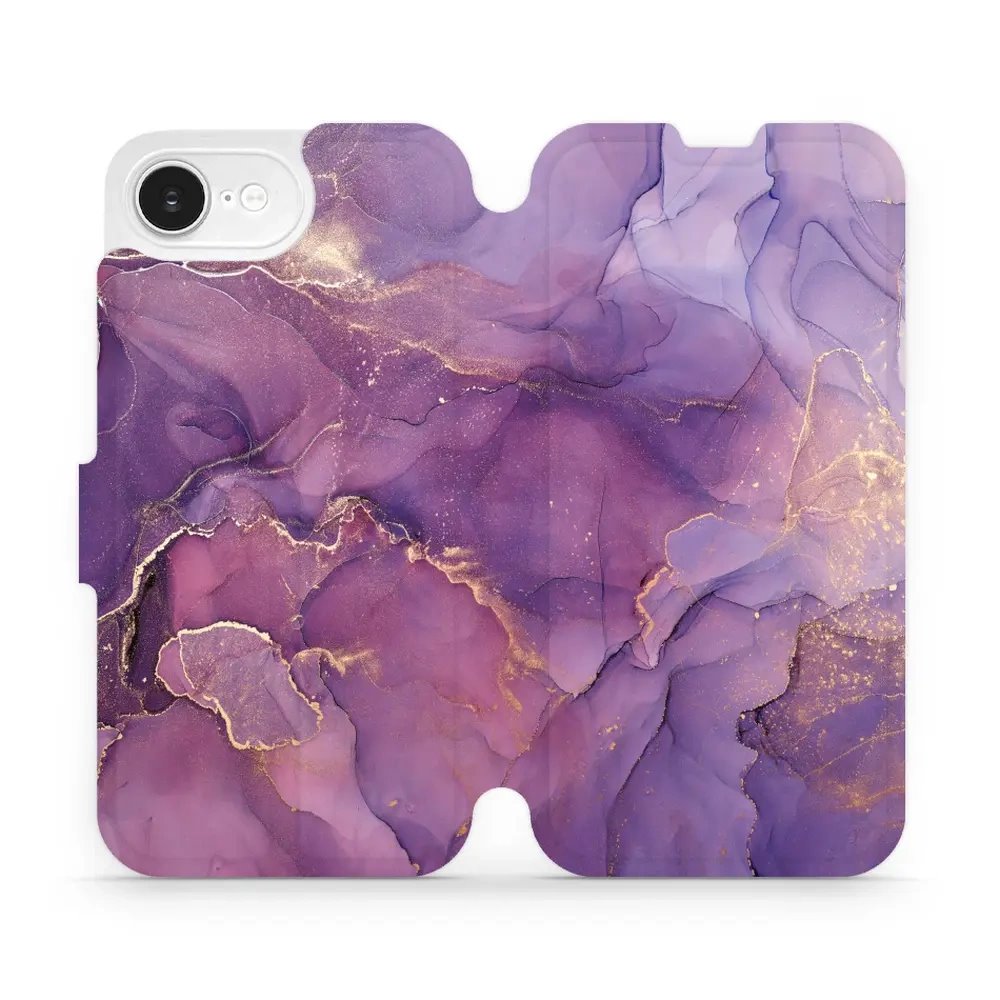 Flipové pouzdro Mobiwear - Apple iPhone 16e / iPhone 17e - VP20S Fialový mramor