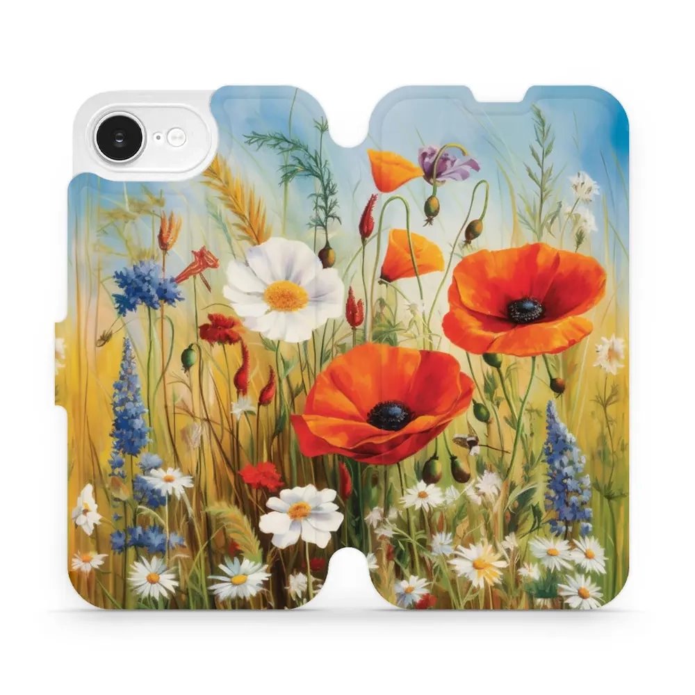 Flipové pouzdro Mobiwear - Apple iPhone 16e / iPhone 17e - VP43S Letní louka
