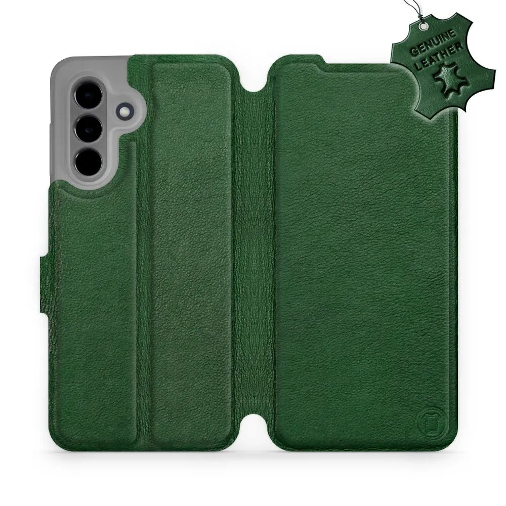 Kožené flip pouzdro Mobiwear - Samsung Galaxy A36 5G - Zelené