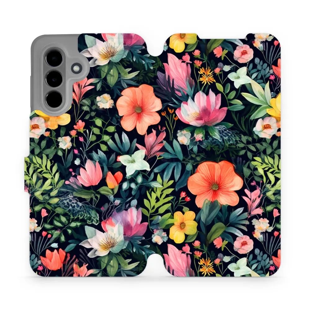 Flipové pouzdro Mobiwear - Samsung Galaxy A36 5G - VP48S Pestré kvítky