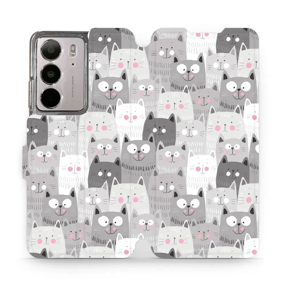 Flipové pouzdro Mobiwear - Realme C75 - M099P Kočičky
