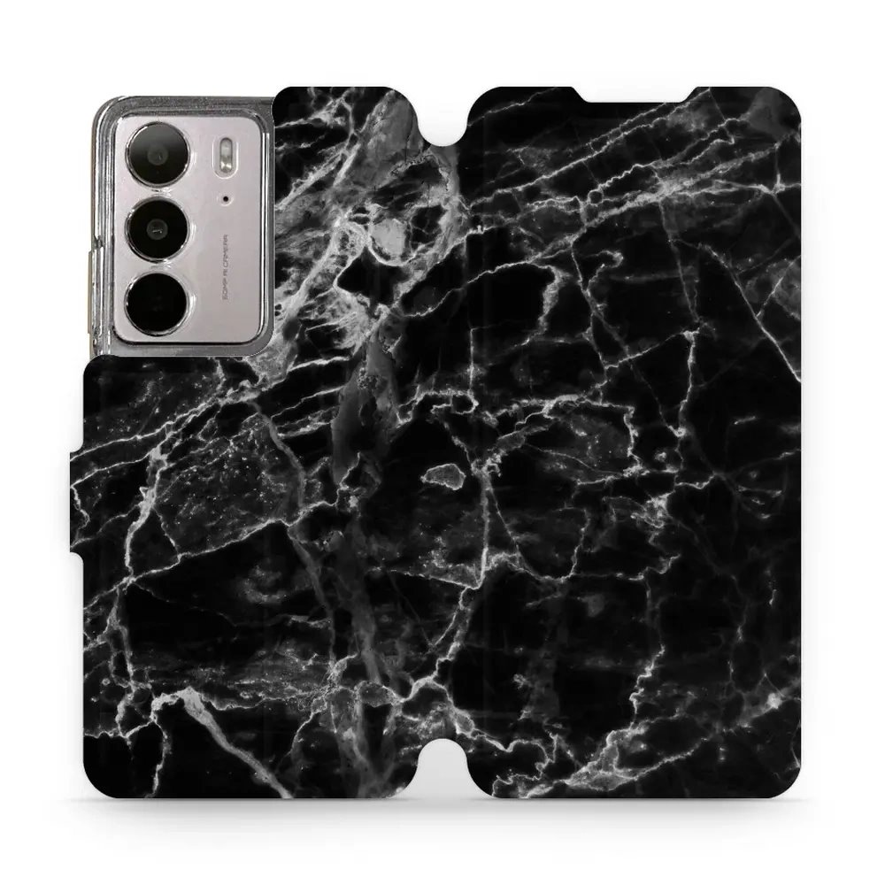 Flipové pouzdro Mobiwear - Realme C75 - V056P Černý mramor