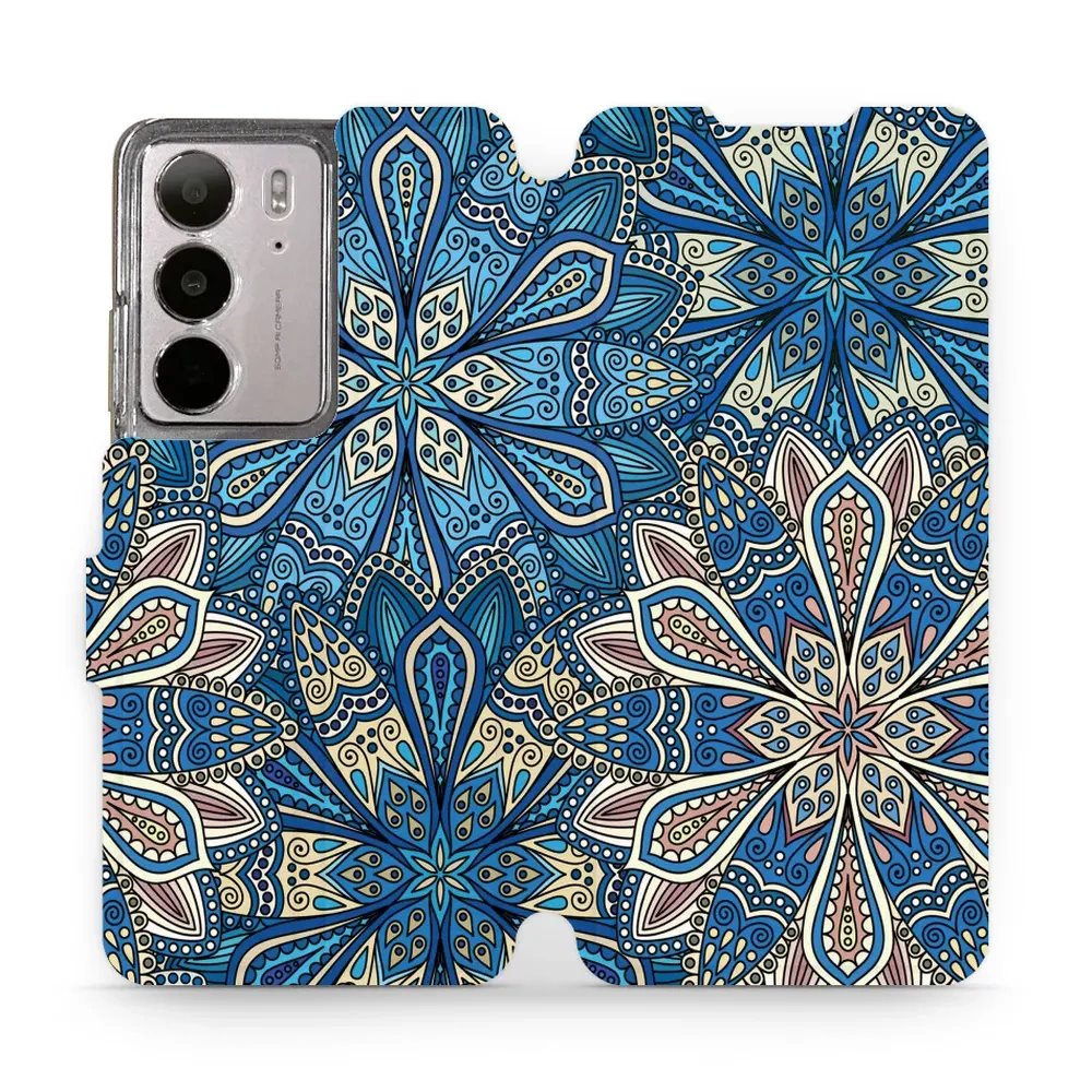 Flipové pouzdro Mobiwear - Realme C75 - V108P Modré mandala květy