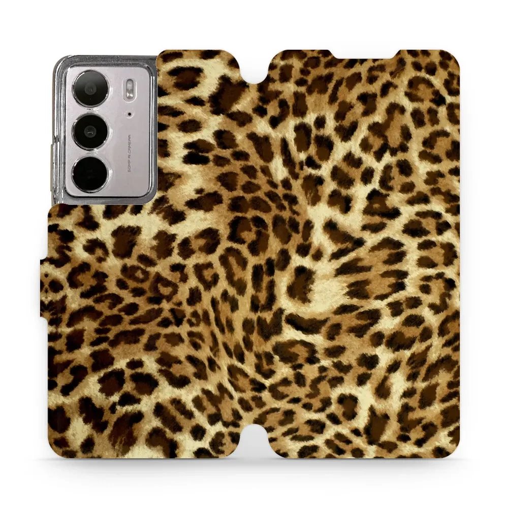 Flipové pouzdro Mobiwear - Realme C75 - VA33P Leopardí vzor