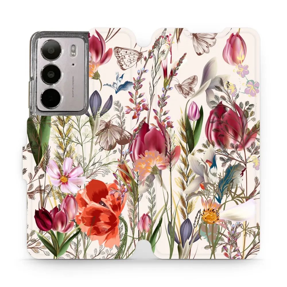 Flipové pouzdro Mobiwear - Realme C75 - MP01S Rozkvetlá louka