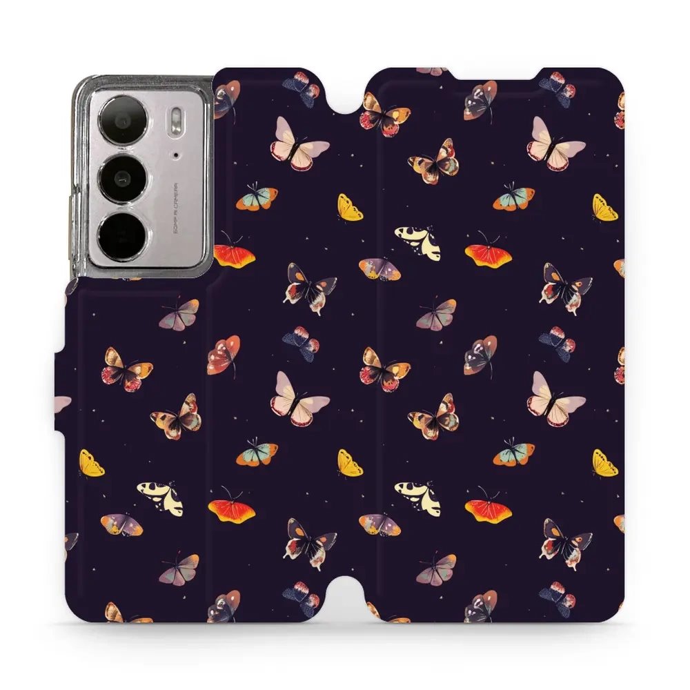 Flipové pouzdro Mobiwear - Realme C75 - VP78S Barevní motýlci