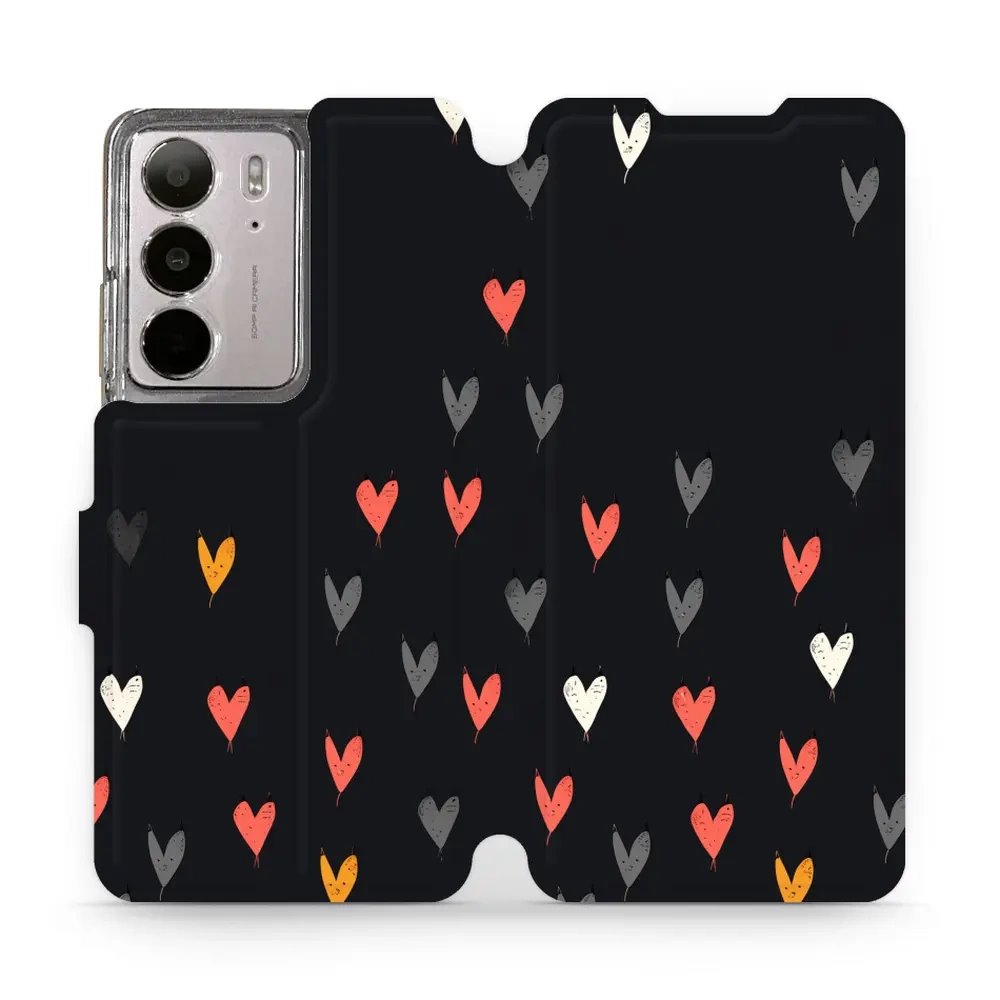 Flipové pouzdro Mobiwear - Realme C75 - VP79S Srdíčka