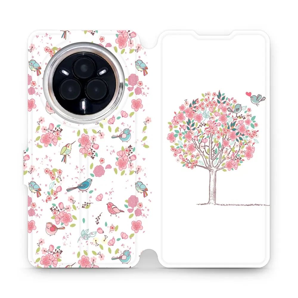 Flipové pouzdro Mobiwear - Realme 14 Pro 5G - M120S Strom a ptáčci