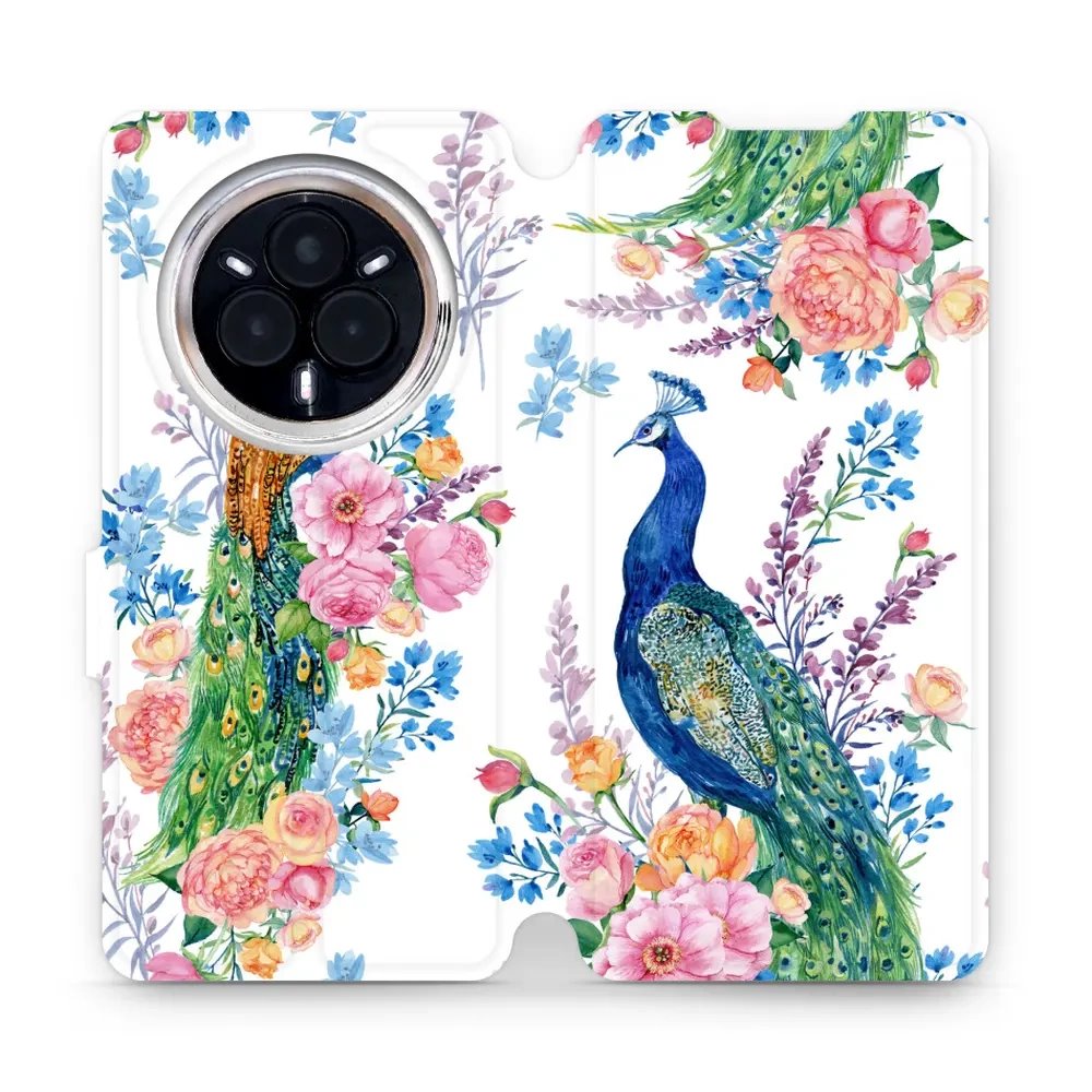 Flipové pouzdro Mobiwear - Realme 14 Pro 5G - MX08S Pávi