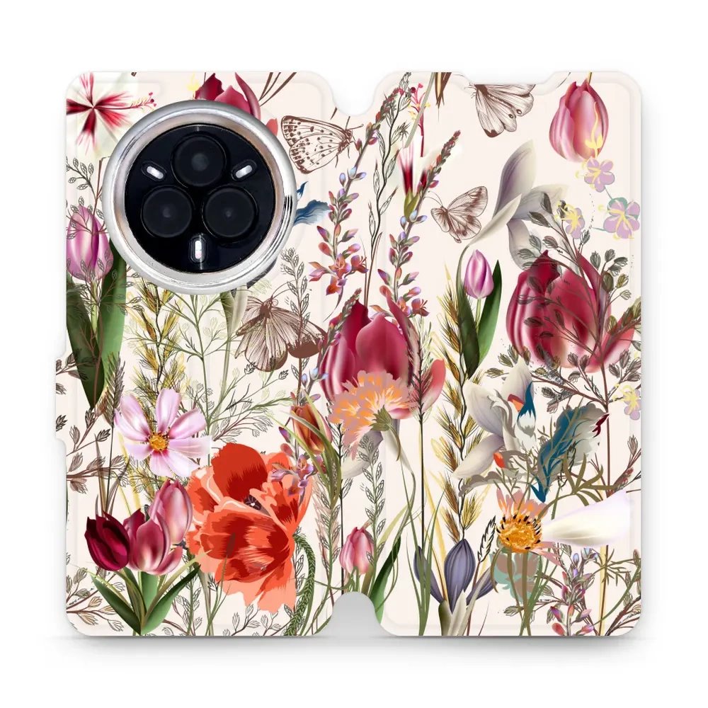 Flipové pouzdro Mobiwear - Realme 14 Pro 5G - MP01S Rozkvetlá louka