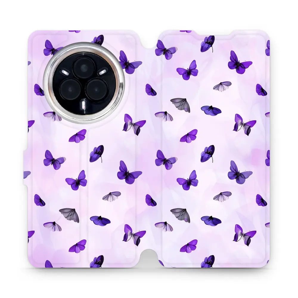 Flipové pouzdro Mobiwear - Realme 14 Pro 5G - VP76S Fialoví motýlci