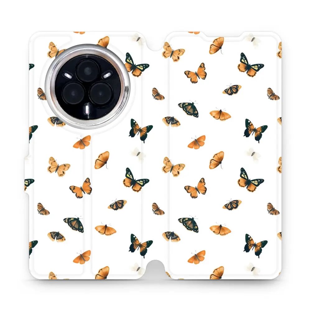 Flipové pouzdro Mobiwear - Realme 14 Pro 5G - VP77S Oranžoví motýlci