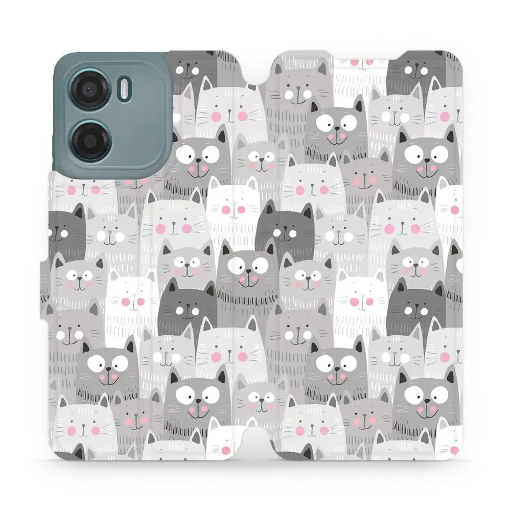 Flipové pouzdro Mobiwear - Motorola Moto G05 - M099P Kočičky