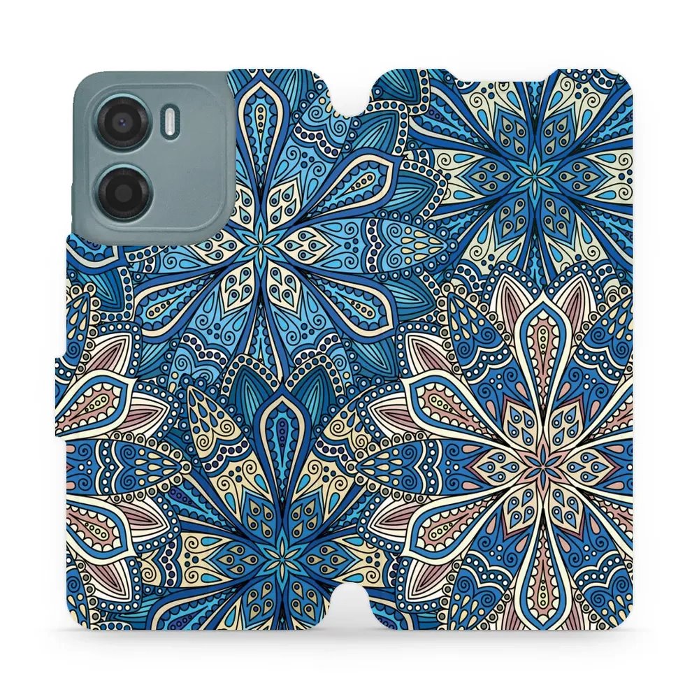 Flipové pouzdro Mobiwear - Motorola Moto G05 - V108P Modré mandala květy