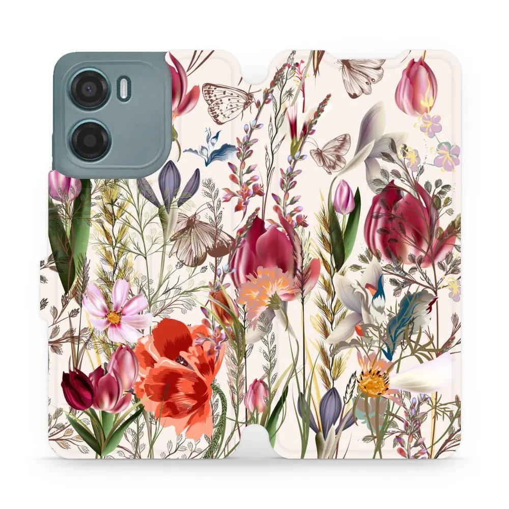 Flipové pouzdro Mobiwear - Motorola Moto G05 - MP01S Rozkvetlá louka
