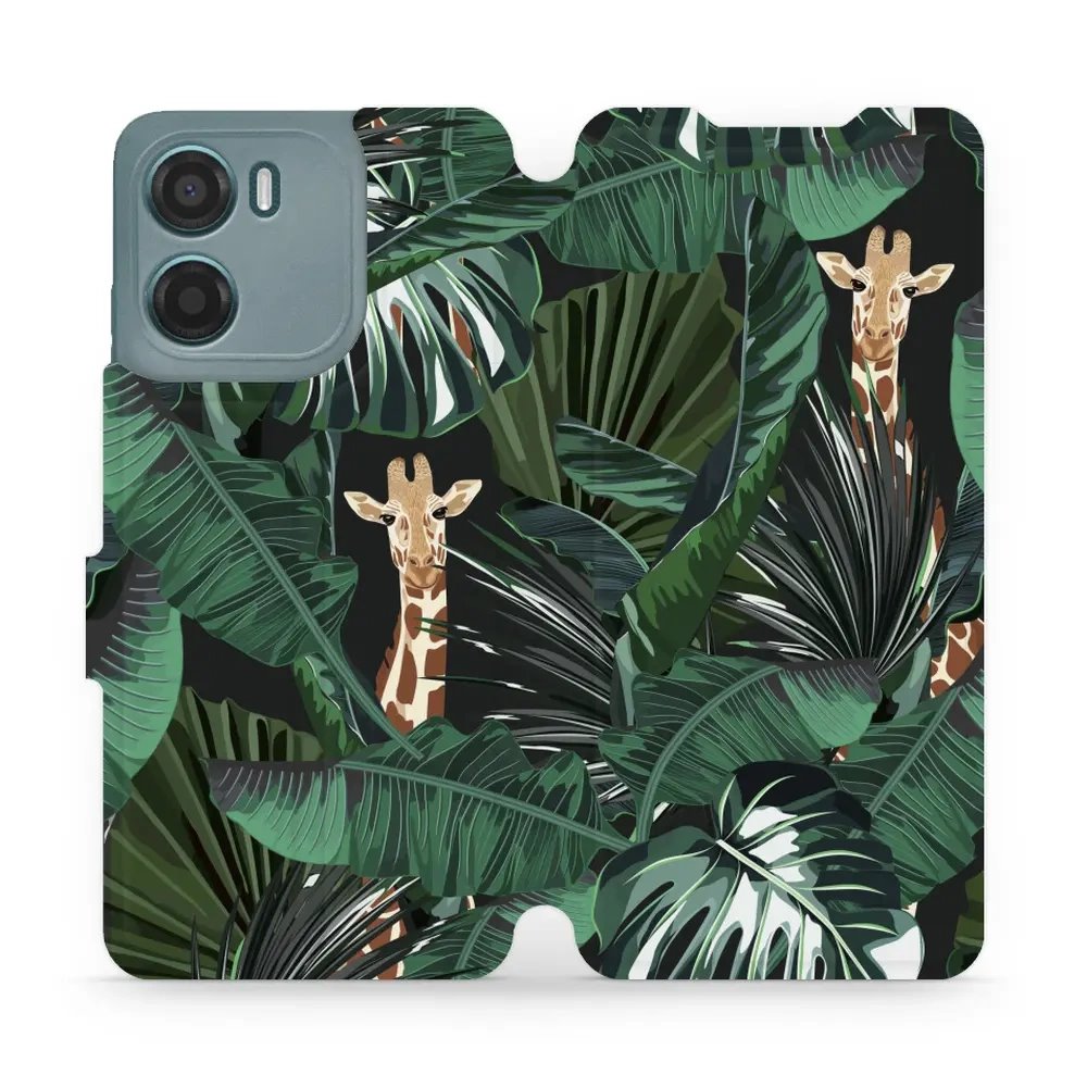 Flipové pouzdro Mobiwear - Motorola Moto G05 - VP06P Žirafky
