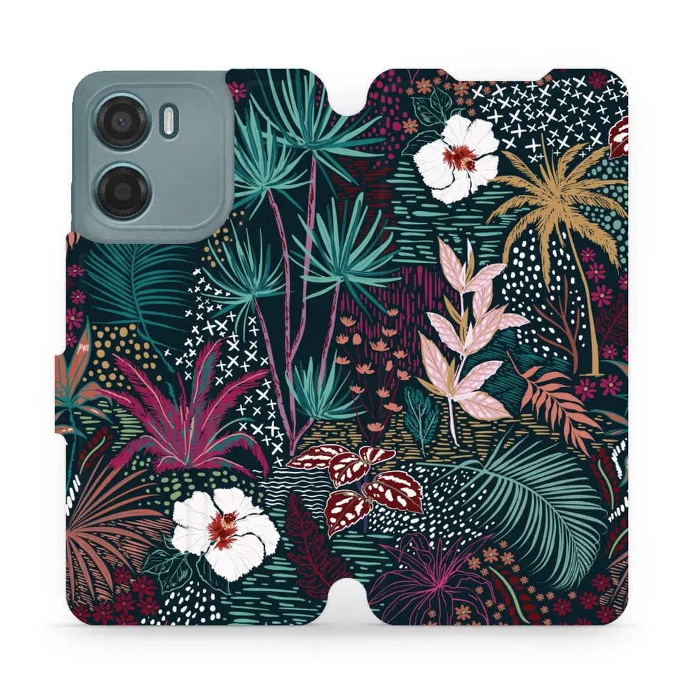 Flipové pouzdro Mobiwear - Motorola Moto G05 - VP13S Temná flóra