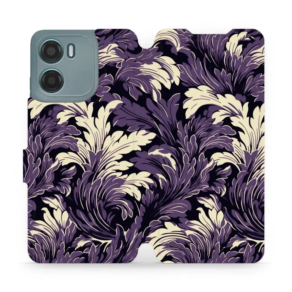 Flipové pouzdro Mobiwear - Motorola Moto G05 - VA46S Fialové rostliny