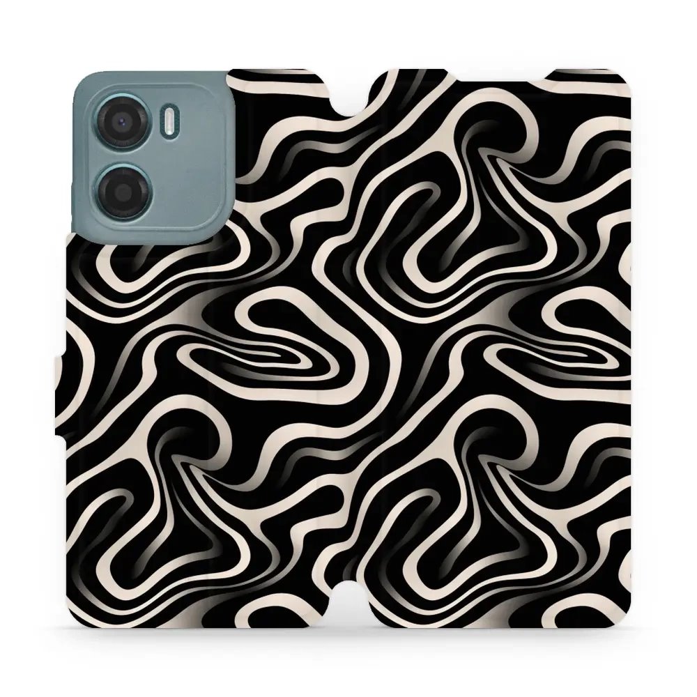Flipové pouzdro Mobiwear - Motorola Moto G05 - VA63S Vlnky a linky