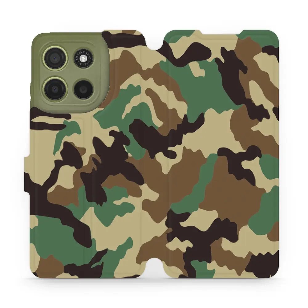 Flipové pouzdro Mobiwear - Motorola Moto G15 - V111P Maskáče
