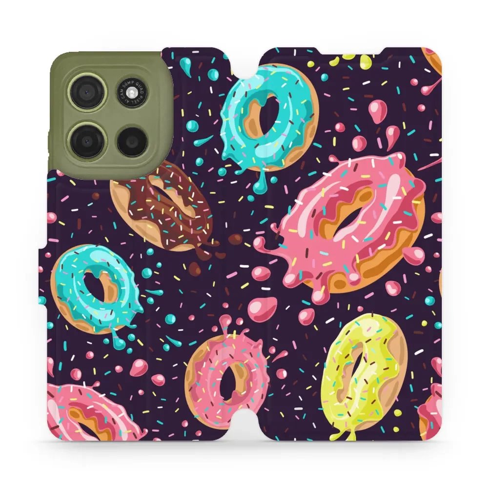 Flipové pouzdro Mobiwear - Motorola Moto G15 - VP19S Donutky