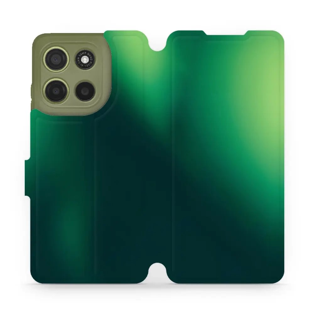 Flipové pouzdro Mobiwear - Motorola Moto G15 - VP61S Zelený odstín