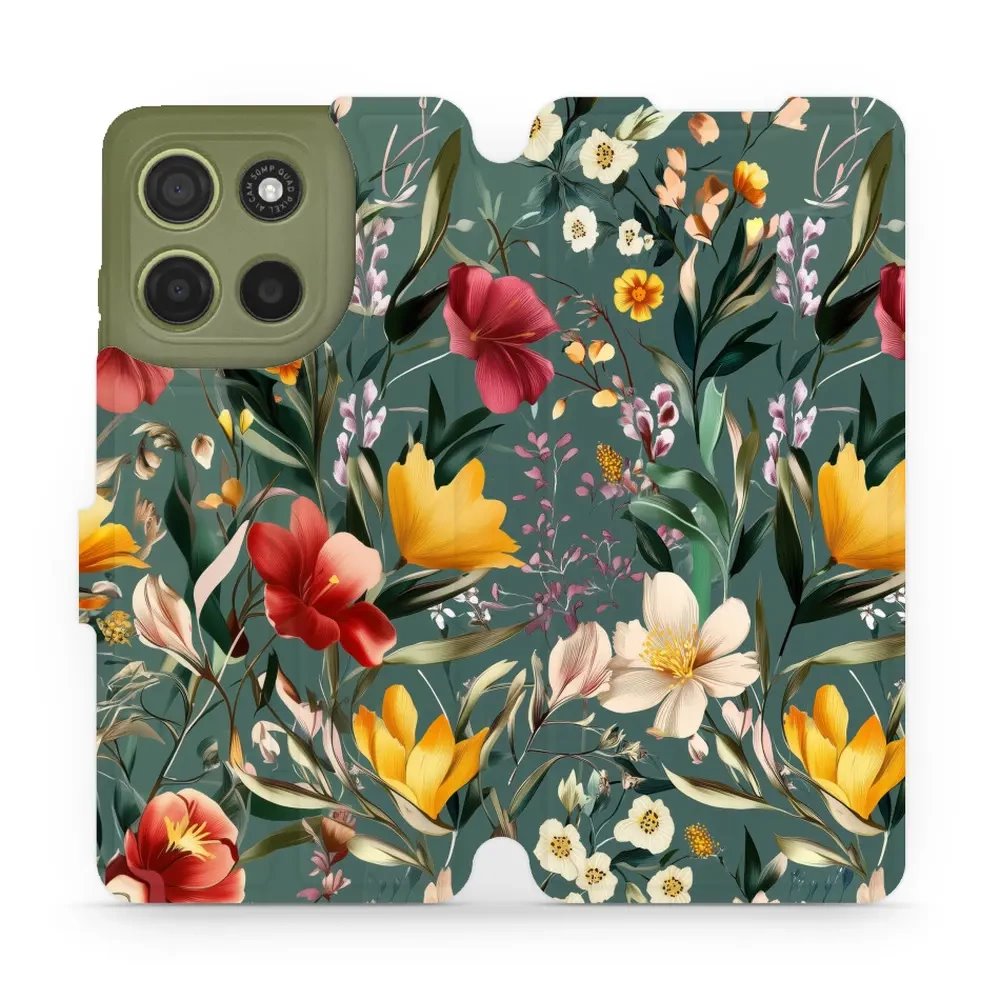 Flipové pouzdro Mobiwear - Motorola Moto G15 - VP71S Na zelené louce