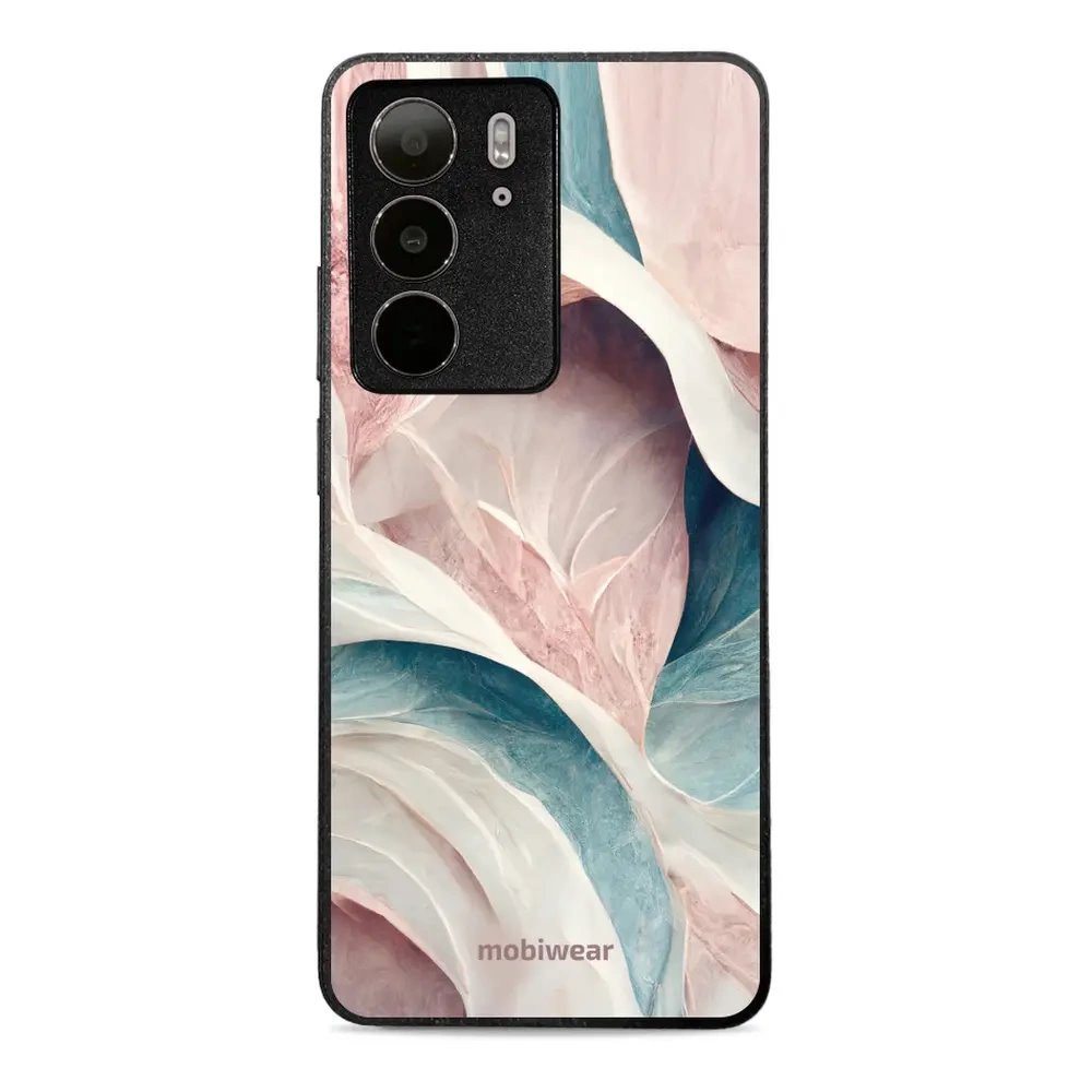 Lesklý kryt Mobiwear Glossy - Realme C75 - G026G - Růžový a zelenkavý mramor