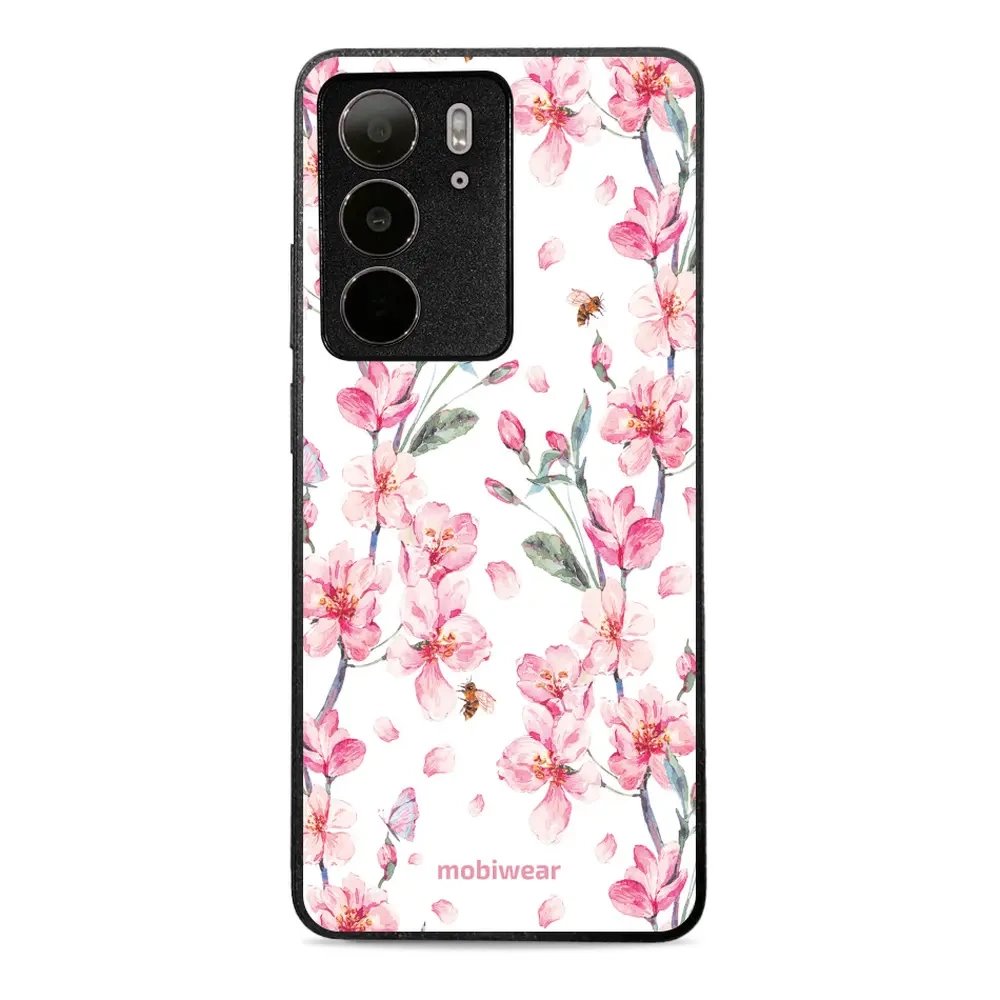 Lesklý kryt Mobiwear Glossy - Realme C75 - G033G - Růžové květy