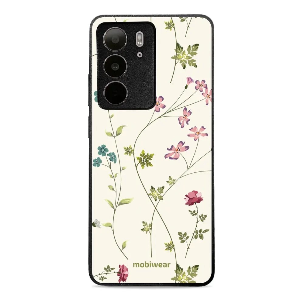 Lesklý kryt Mobiwear Glossy - Realme C75 - G035G - Tenké rostlinky s květy