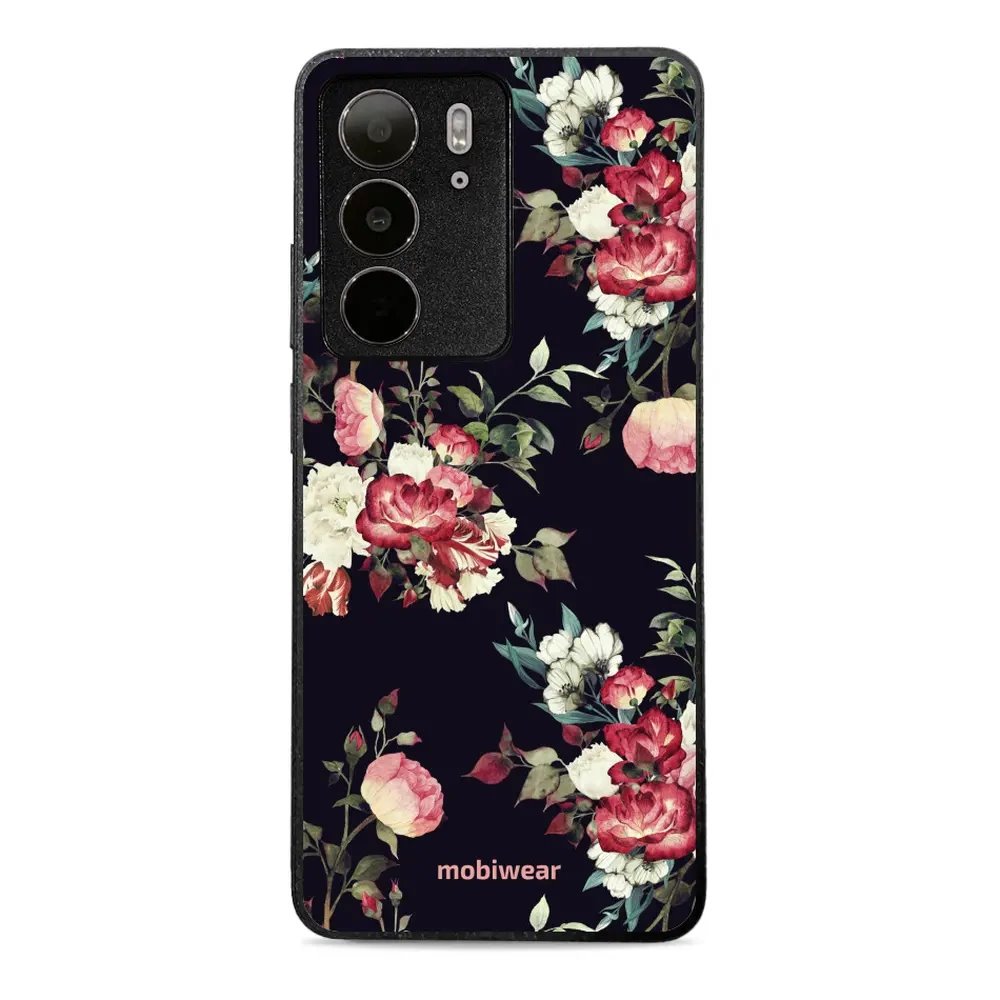 Lesklý kryt Mobiwear Glossy - Realme C75 - G040G - Růže na černé