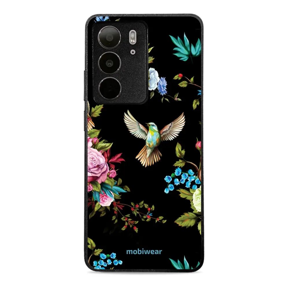 Lesklý kryt Mobiwear Glossy - Realme C75 - G041G - Ptáček a květy