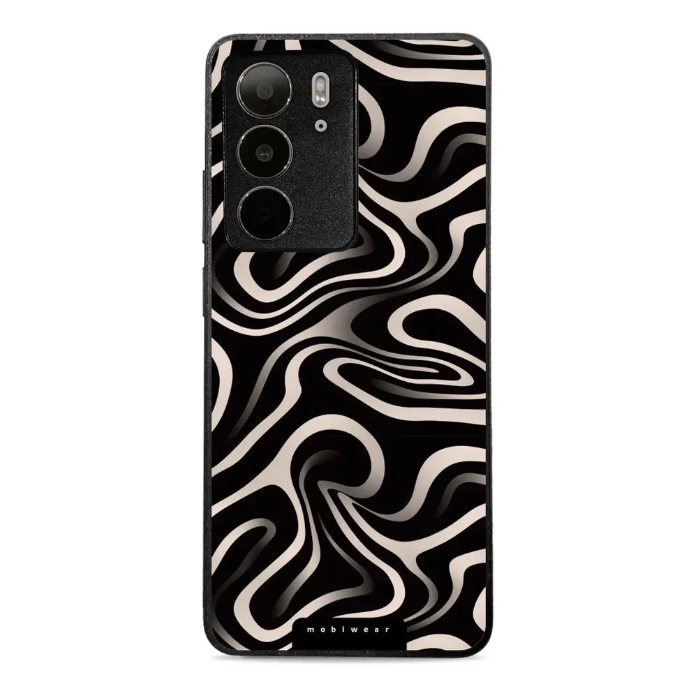 Lesklý kryt Mobiwear Glossy - Realme C75 - GA63G Vlnky a linky