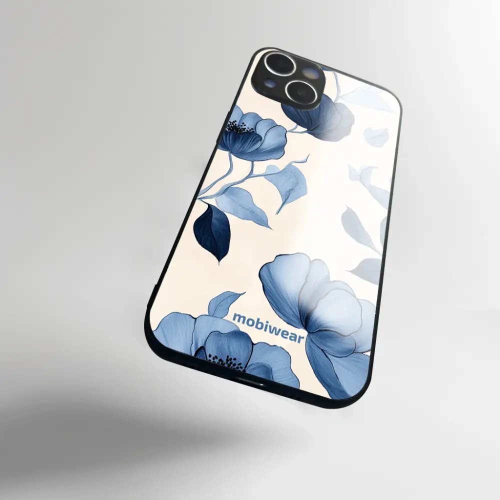 Lesklý kryt na mobil Samsung Galaxy Z Fold7 - Mobiwear Glossy GP73G, modrá krása květů