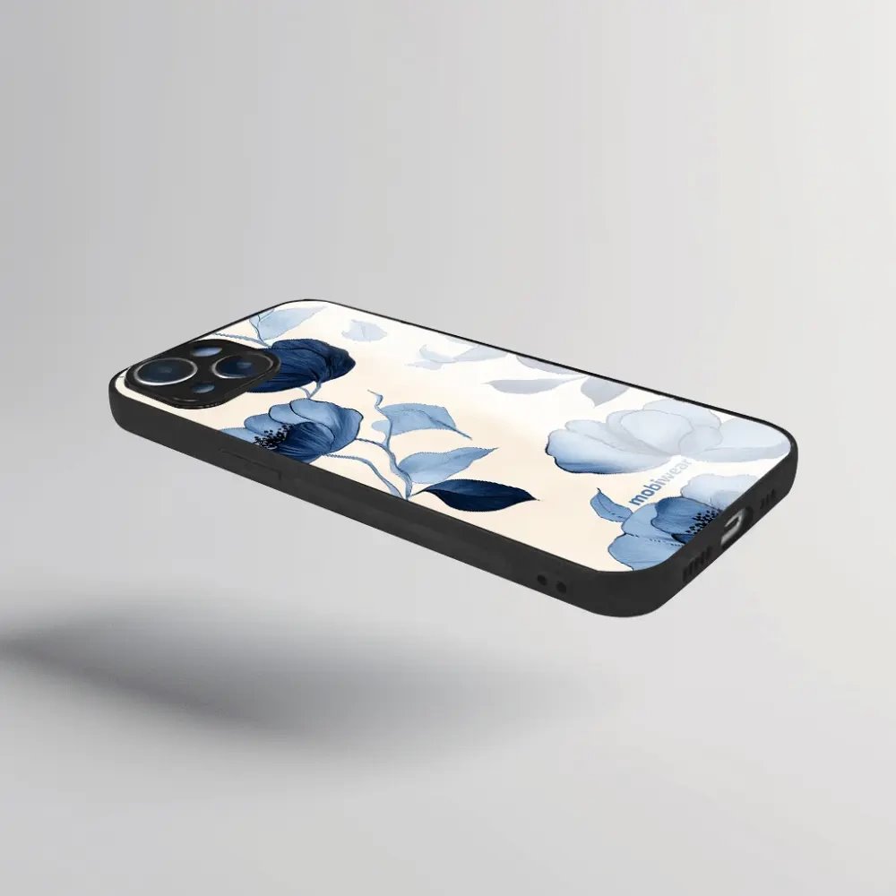 Lesklý kryt na mobil Samsung Galaxy Z Fold7 - Mobiwear Glossy GP73G, modrá krása květů