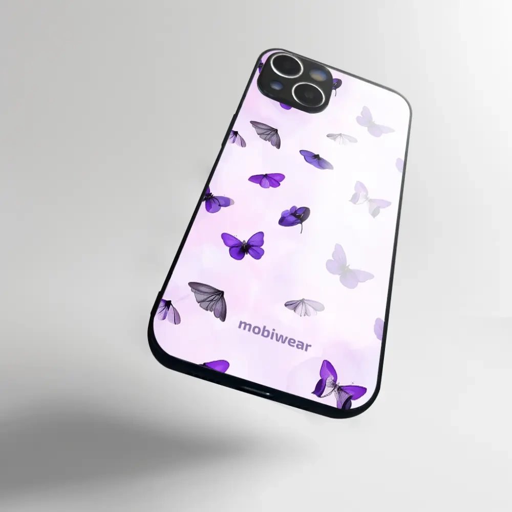 Lesklý kryt na mobil Samsung Galaxy Z Fold7 - Mobiwear Glossy GP77G, fialoví motýlci
