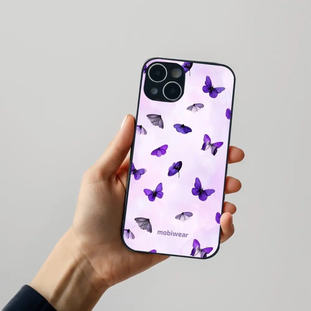 Lesklý kryt na mobil Samsung Galaxy Z Fold7 - Mobiwear Glossy GP77G, fialoví motýlci