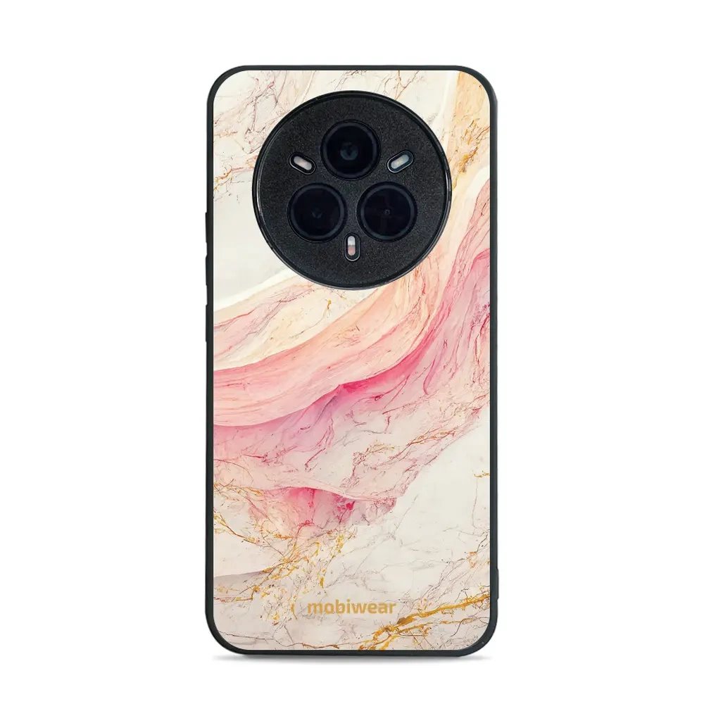 Lesklý kryt Mobiwear Glossy - Realme 14 Pro 5G - G027G - Růžový a zlatavý mramor
