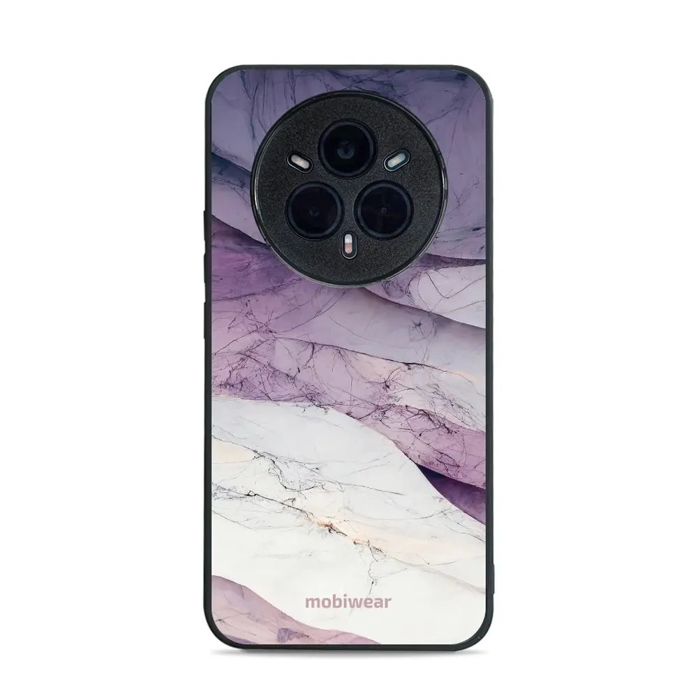 Lesklý kryt Mobiwear Glossy - Realme 14 Pro 5G - G028G - Bílý a fialový mramor