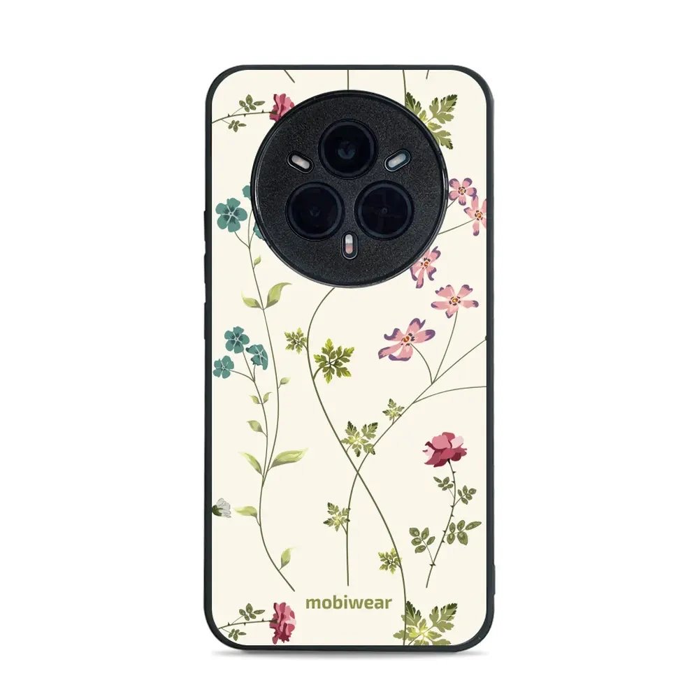 Lesklý kryt Mobiwear Glossy - Realme 14 Pro 5G - G035G - Tenké rostlinky s květy - VÝPRODEJ