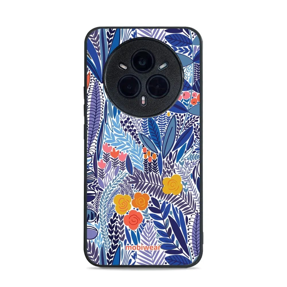 Lesklý kryt Mobiwear Glossy - Realme 14 Pro 5G - G037G - Modrá květena