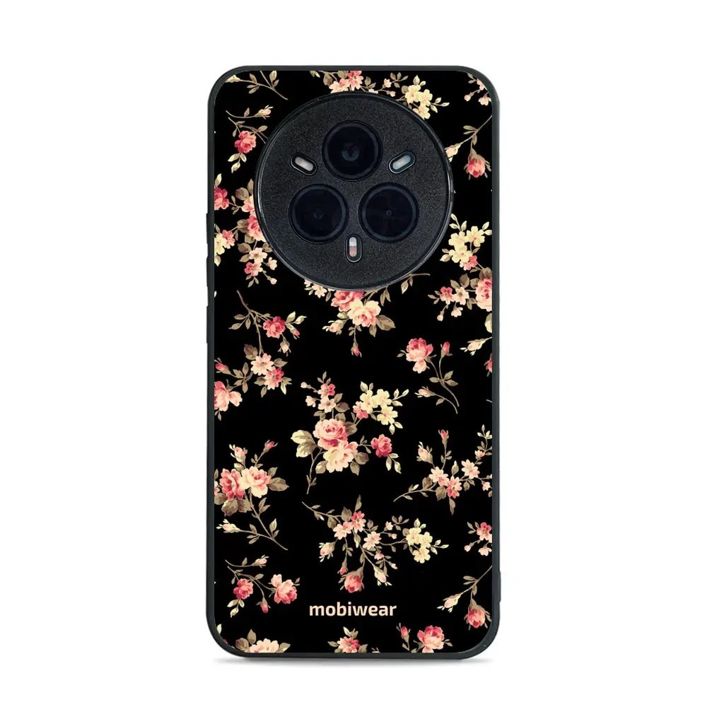 Lesklý kryt Mobiwear Glossy - Realme 14 Pro 5G - G039G - Květy na černé